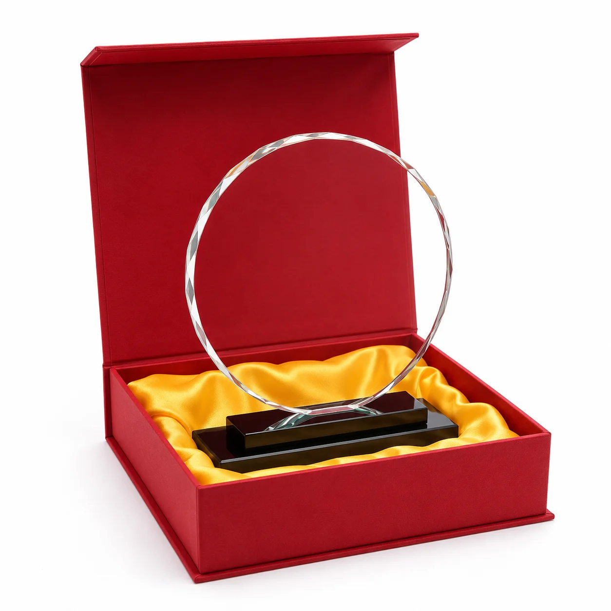 Trophée en Cristal Personnalisable par Gravure Laser avec Coffret de Présentation