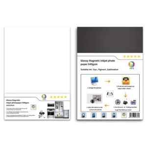 Papier Photo Magnétique Brillant MR.R A4 640 g/m² pour Imprimante Jet d'Encre