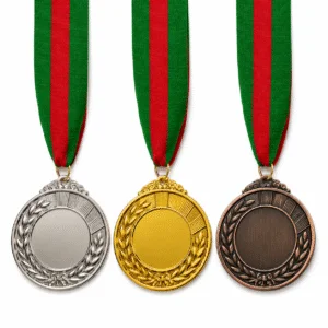Médailles Personnalisables Or Argent et Bronze avec Ruban