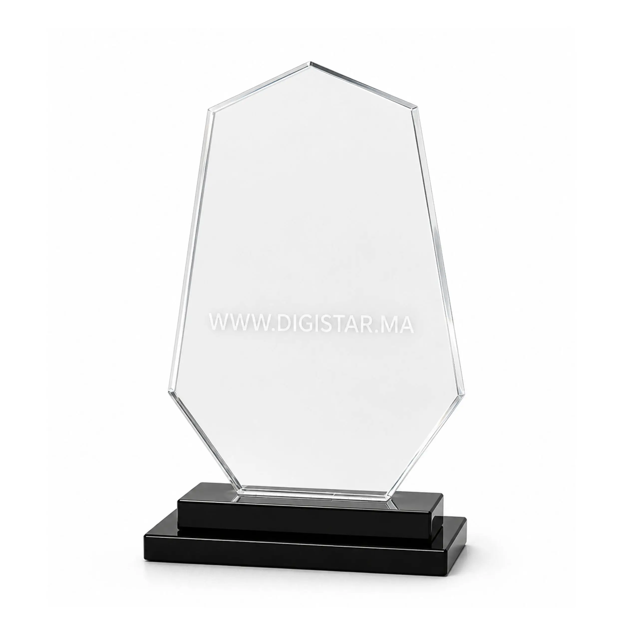 Trophée en Cristal Personnalisable par Gravure Laser avec Coffret de Présentation