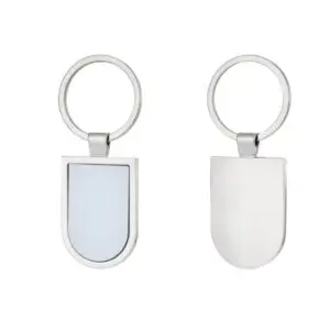 Porte-clés Métallique pour Sublimation en Forme de Bouclier