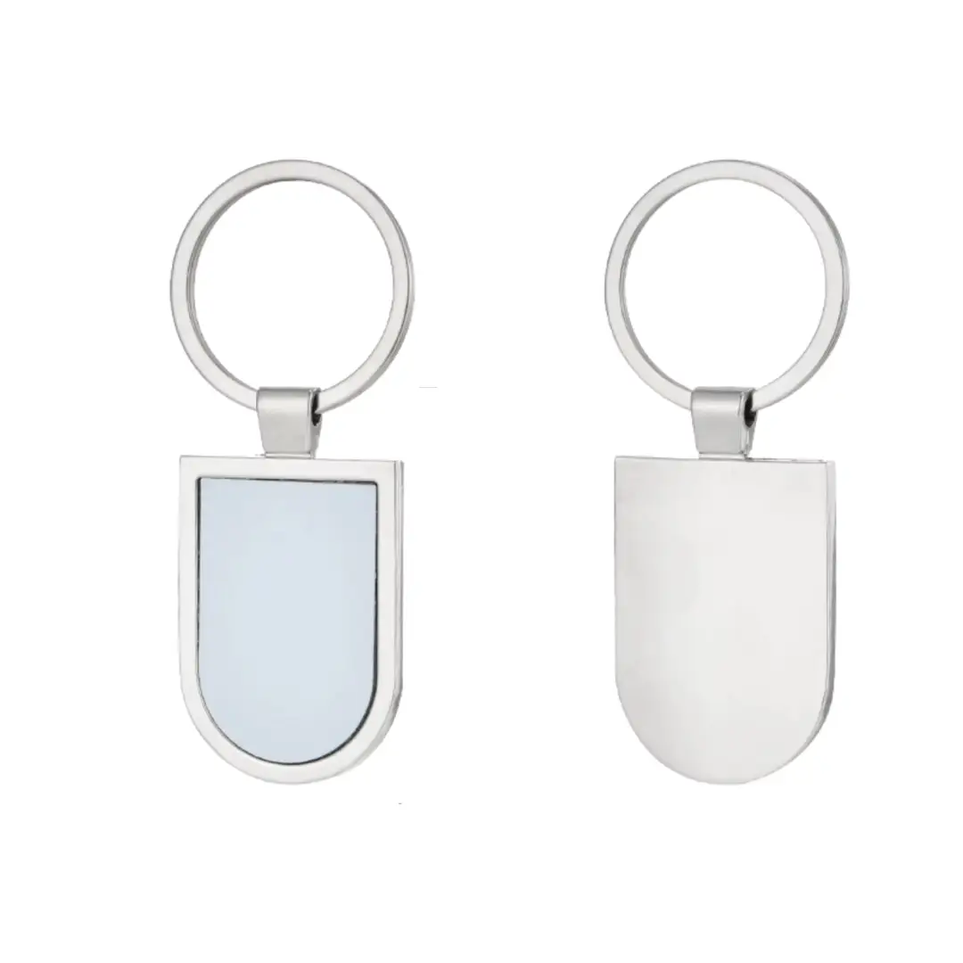 Porte-clés Métallique pour Sublimation en Forme de Bouclier