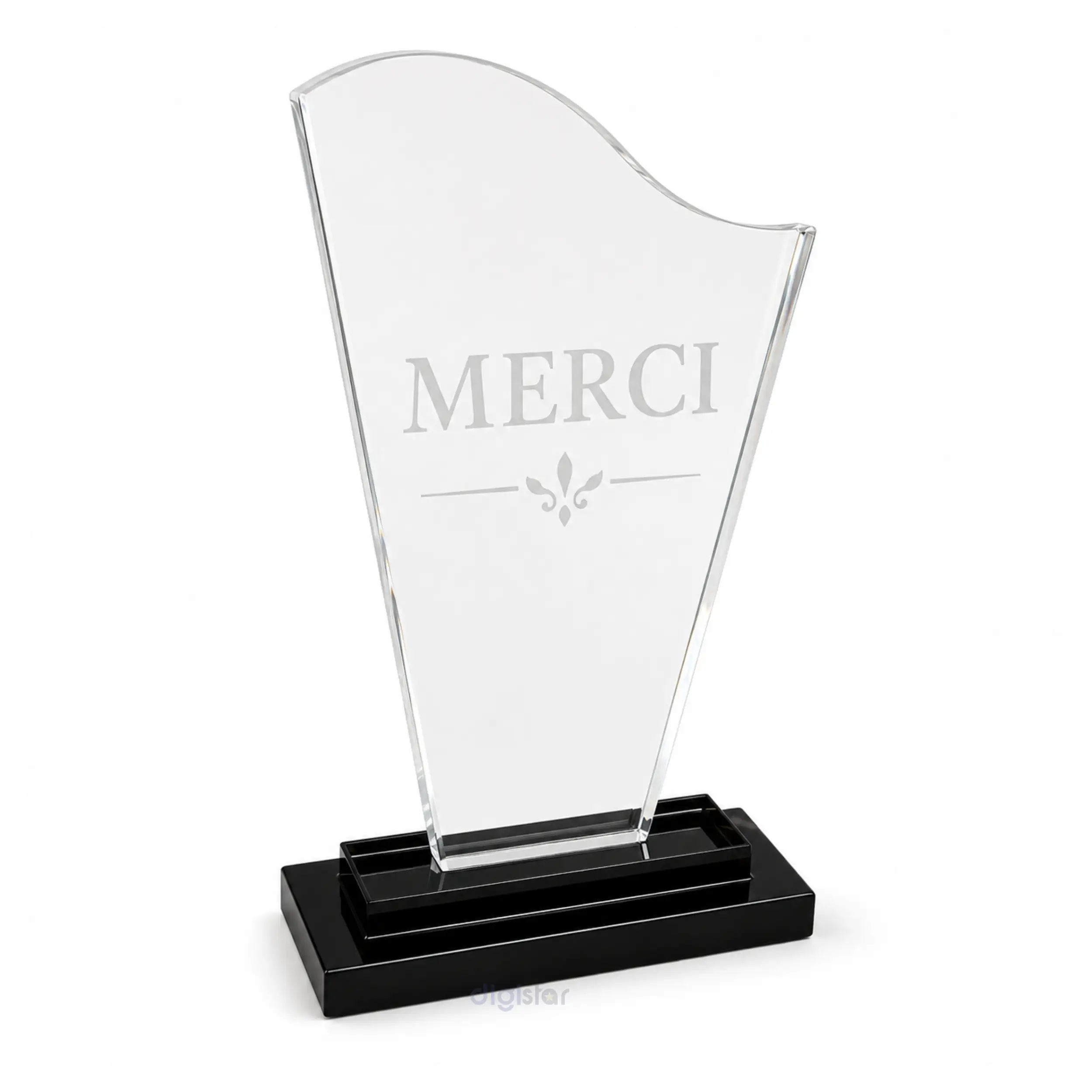 trophée en cristal personnalisable par gravure laser
