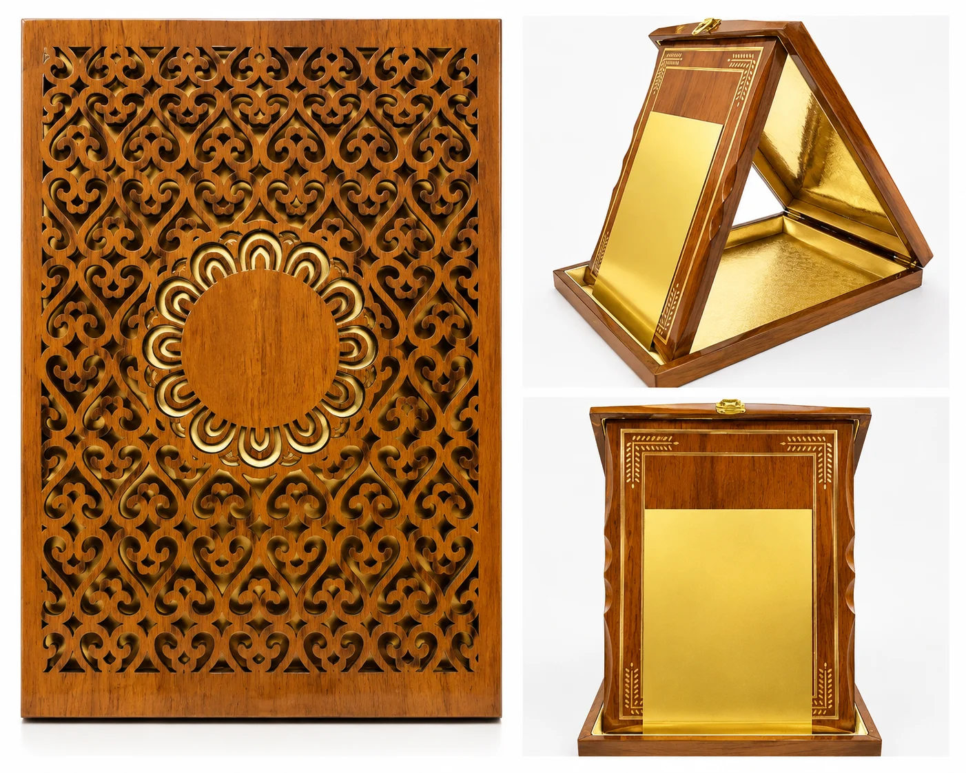 Plaque d'Excellence Personnalisable avec Coffret Finition Bois Marron
