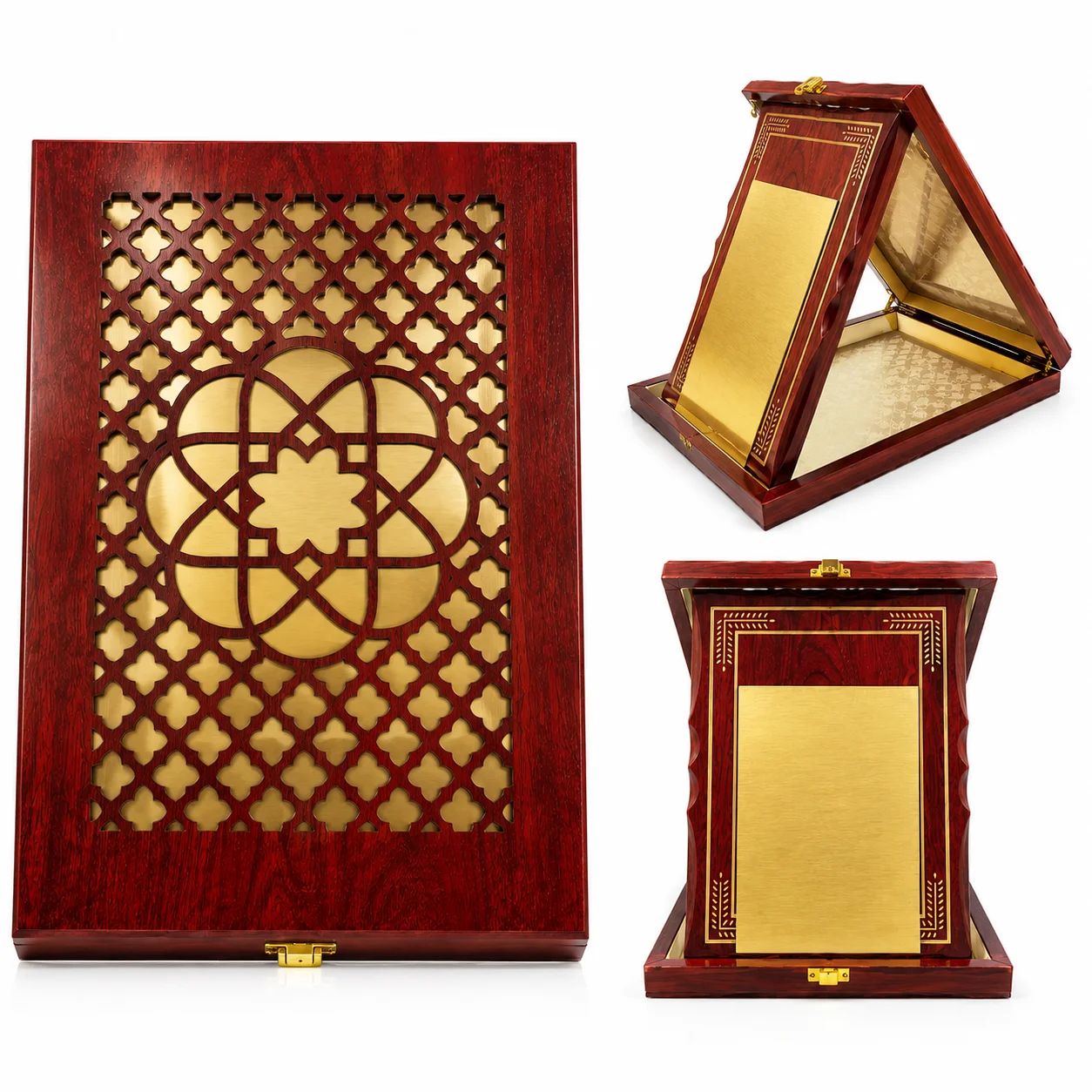 Plaque d'Excellence Personnalisable en Coffret Bois Acajou Ciselé