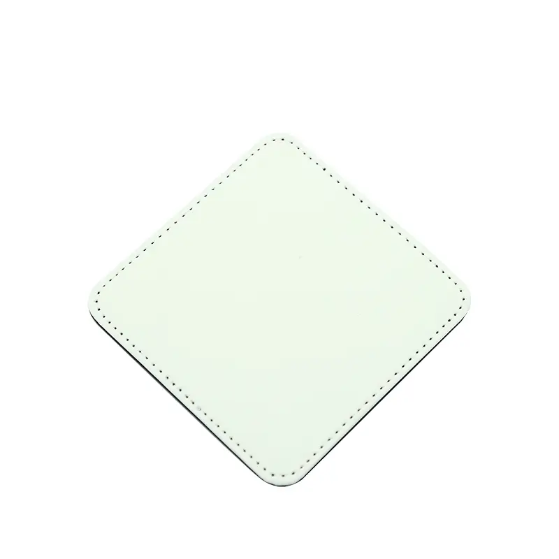 Sous-Tasse Carré en Cuir PU pour Sublimation 10 × 10 cm