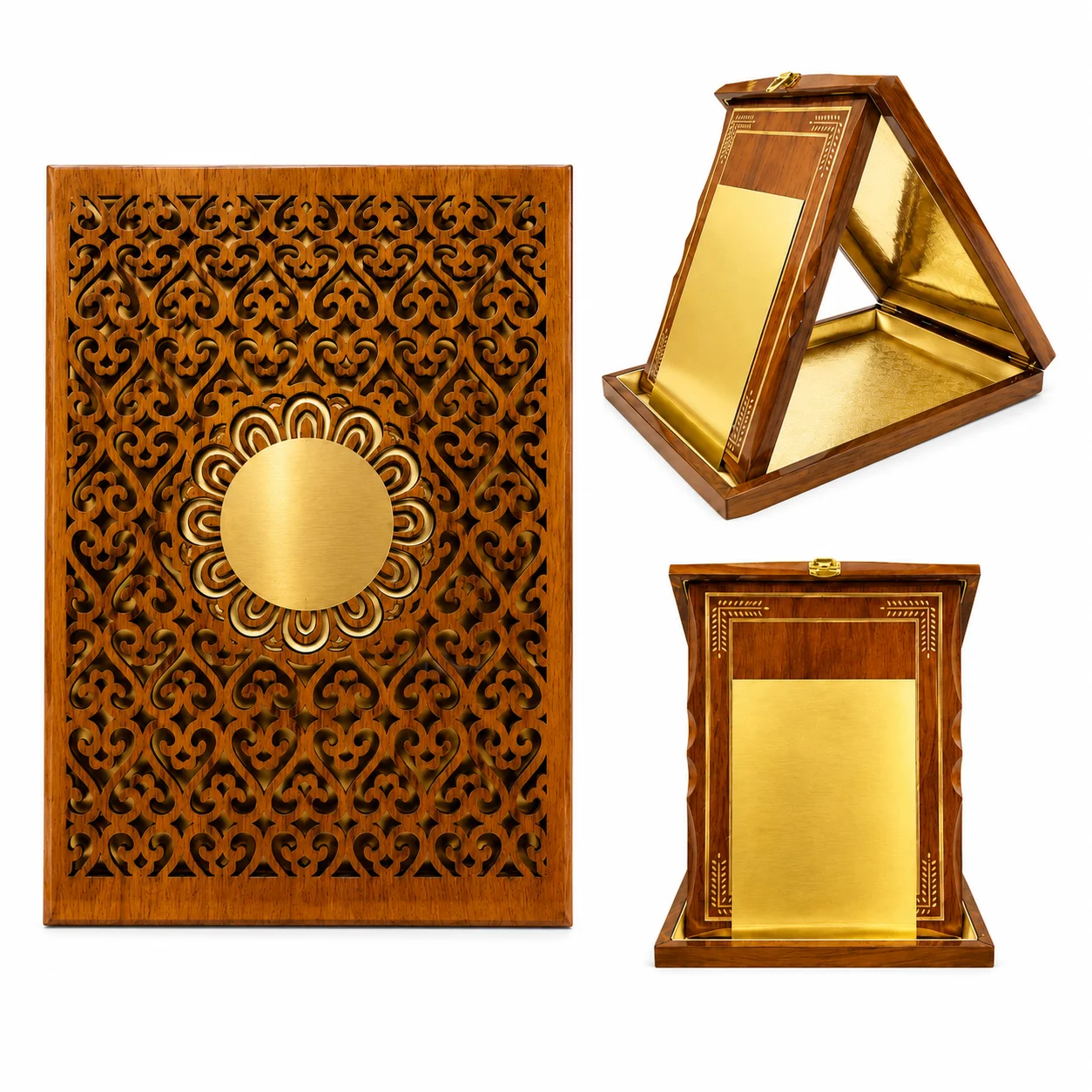 Plaque d'Excellence Personnalisable avec Coffret Finition Bois Marron