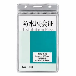 Porte-Badge Transparent Étanche en PVC Souple – Format 9.6 × 15 cm